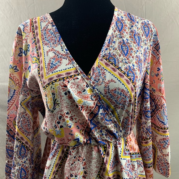 LAST ONE 🔥 Scarf Print Flounce Sleeve Dress - Picture 7 of 9